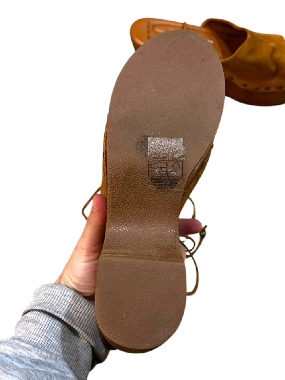 Free People Front Row Wrap Clog Platform Heeled Suede Studden